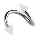 Spiral-Piercing Helix Acryl Spitzen Karierten Transparent / Weiß