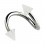 Spiral-Piercing Helix Acryl Spitzen Karierten Transparent / Wei&szlig;