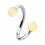 Piercing Spirale Helix / Lippe / Ohr Zwei Kugeln Krokodilholz