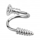 Spiral-Piercing Helix / Lippe / Ohr Stahl 316L Kreuzschlitzschraube