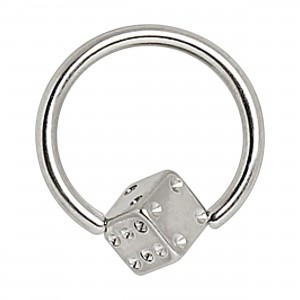 Ring- / Labret-Piercing Chirurgenstahl BCR Klemmw&uuml;rfel