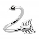 Spiral- / Helix-Piercing Metallisiert Pfeil Spitze