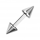 Helix- / Tragus-Piercing-Schmuck Stahl 316L Schlicht Zwei Spitzen