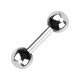 Two Balls Simple 316L Steel Tragus/Helix Piercing Jewel Barbell