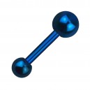Tragus- / Helix-Piercing-Schmuck Eloxiert Blau Große Kugel
