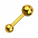 Tragus- / Helix-Piercing-Schmuck Eloxiert Golden Große Kugel