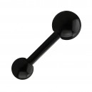 Tragus- / Helix-Piercing-Schmuck Blackline Eloxiert Schwarz Gro&szlig;e Kugel