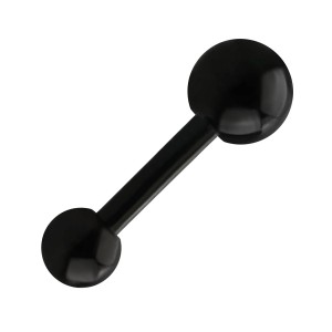 Tragus- / Helix-Piercing-Schmuck Blackline Eloxiert Schwarz Große Kugel