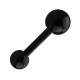 Tragus- / Helix-Piercing-Schmuck Blackline Eloxiert Schwarz Große Kugel