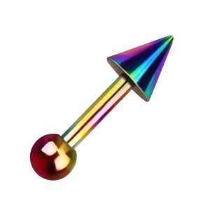 Tragus- / Helix-Piercing-Schmuck Eloxiert Mehrfarbig Gro&szlig;e Spitze