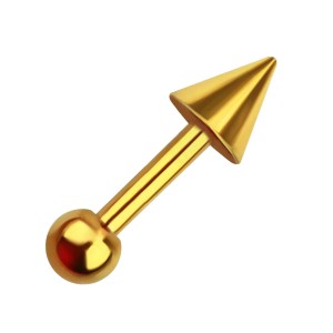 Tragus- / Helix-Piercing-Schmuck Eloxiert Golden Große Spitze