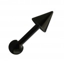 Tragus- / Helix-Piercing-Schmuck Blackline Eloxiert Schwarz Gro&szlig;e Spitze