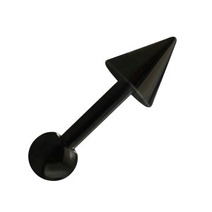 Tragus- / Helix-Piercing-Schmuck Blackline Eloxiert Schwarz Gro&szlig;e Spitze
