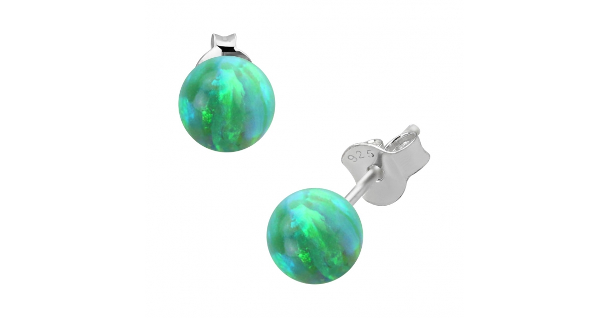 Pendientes Plata de Ley 925 Silicona Biocompatible Rosa Azul