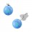 Ohrringe 925 Sterlingsilber Synthetischen Opal Hellblau