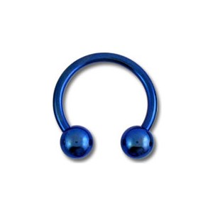 Ohr- / Tragus-Piercing Titan Grad 23 Eloxiert Marineblau Zwei Kugeln