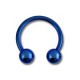 Ohr- / Tragus-Piercing Titan Grad 23 Eloxiert Marineblau Zwei Kugeln