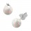 Ohrringe 925 Sterlingsilber Synthetischen Opal Wei&szlig;