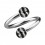 Spiral-Piercing Helix / Lippe / Ohr Kristall Strass Wei&szlig; Linien Schwarze