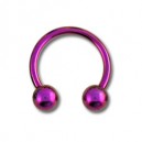 Ohr- / Tragus-Piercing Titan Grad 23 Eloxiert Rosa Zwei Kugeln