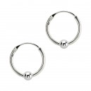 BCR Ring Imitation 925 Sterling Silver Earrings Ear Pair