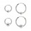 Ohrring 925 Sterlingsilber Nachahmung BCR Ring