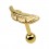 Helix- / Tragus-Schmuck Piercing Stahl 316L Eloxiert Golden Feder