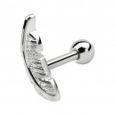 Helix- / Tragus-Schmuck Piercing Stahl 316L Metallisiert Feder