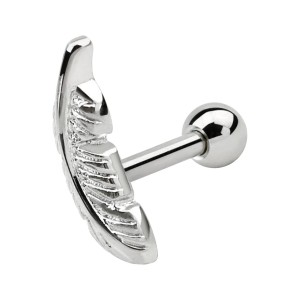 Helix- / Tragus-Schmuck Piercing Stahl 316L Metallisiert Feder