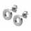 Metallized Thick Big Circle 316L Steel Earrings Ear Pair