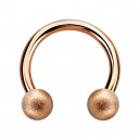 Hufeisen-Piercing Glanz Effekt Golden Rosa Kugeln