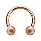 Hufeisen-Piercing Glanz Effekt Golden Rosa Kugeln