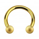 Hufeisen-Piercing Glanz Effekt Golden Kugeln