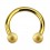 Hufeisen-Piercing Glanz Effekt Golden Kugeln