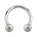 Hufeisen-Piercing Glanz Effekt Silber Kugeln