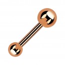 Tragus- / Helix-Piercing-Schmuck Eloxiert Gold Rosa Gro&szlig;e Kugel