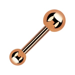 Big Ball Rose Gold Anodized Helix/Tragus Piercing Jewel Barbell