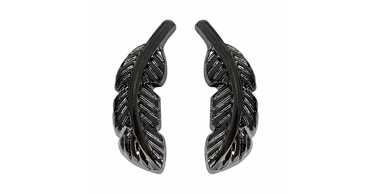 Pair of Anodized Surgical Steel Feather Stud Earrings Pair of Anodized Surgical Steel Feather Stud Earrings