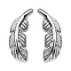 Feather Metallized 316L Surgical Steel Earrings Ear Stud Pair