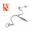 Feather 316L Steel Lobe to Tragus Chain Earring Ear Stud [One Piece]