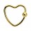 Piercing Augenbrauen / Ring Stahl 316L BCR/CBR Herz Eloxiert Gold