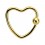 Piercing Ceja / Anillo Acero 316L BCR/CBR Corazón Anodizado Dorado