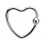 Daith-Piercing Ring Stahl 316L BCR/CBR Herz Metallisiert