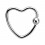 Metallized Heart BCR/CBR 316L Steel Eyebrow Ball Closure Ring