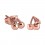 Boucles d'Oreilles Stud Acier 316L PVD Rose Moulées Cerises