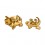 Lizard Molded Gold PVD 316L Steel Earrings Ear Studs Pair