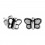Ohrring Kind 925 Sterlingsilber Schmetterling Relief