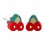Ohrring Stud Acryl Fimo UV Kirschen