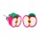 Ohrringe Kind Stud Acryl Fimo UV Apfel Scheibe