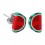 Ohrringe Kind Stud Acryl Fimo UV Wassermelone Scheibe
